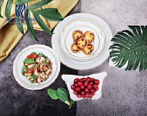 Assiettes en verre trempé opale blanc plat de 11 pouces pour dîner ou mariage