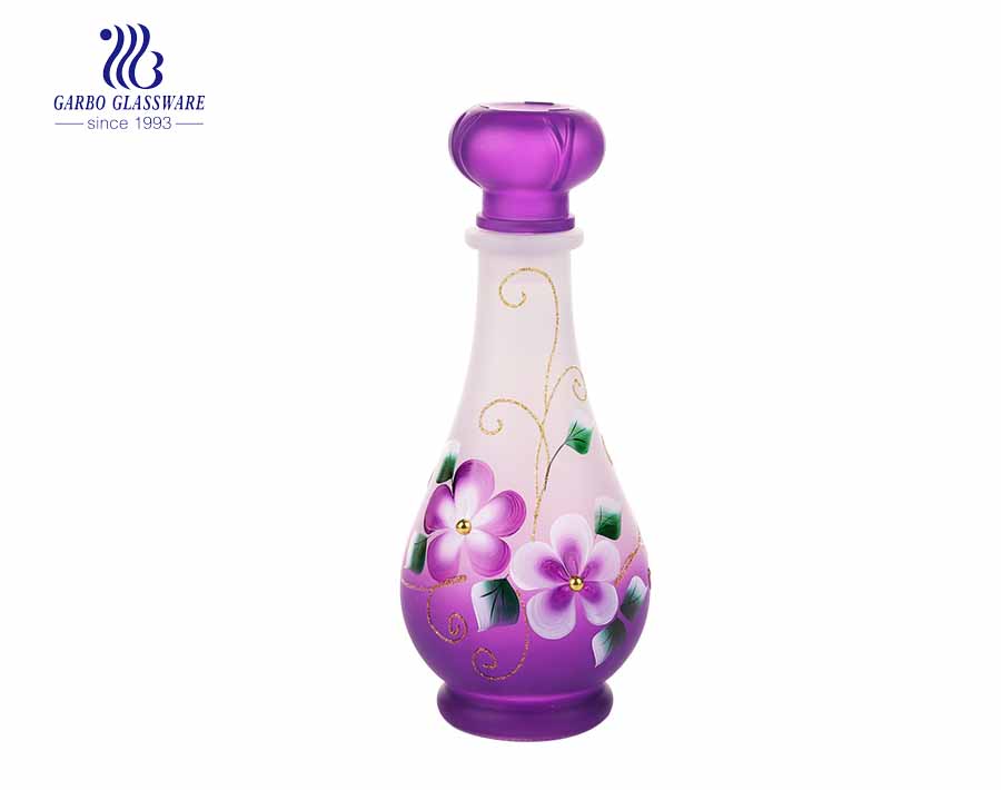 Purple Glass Bottle with Airtight Stopper Glass beer bottle wine decanter 