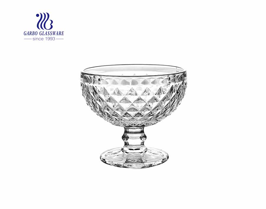 Clear Transparent ice cream cup 3.5 ounce lead free glass bowl with wholesale price 