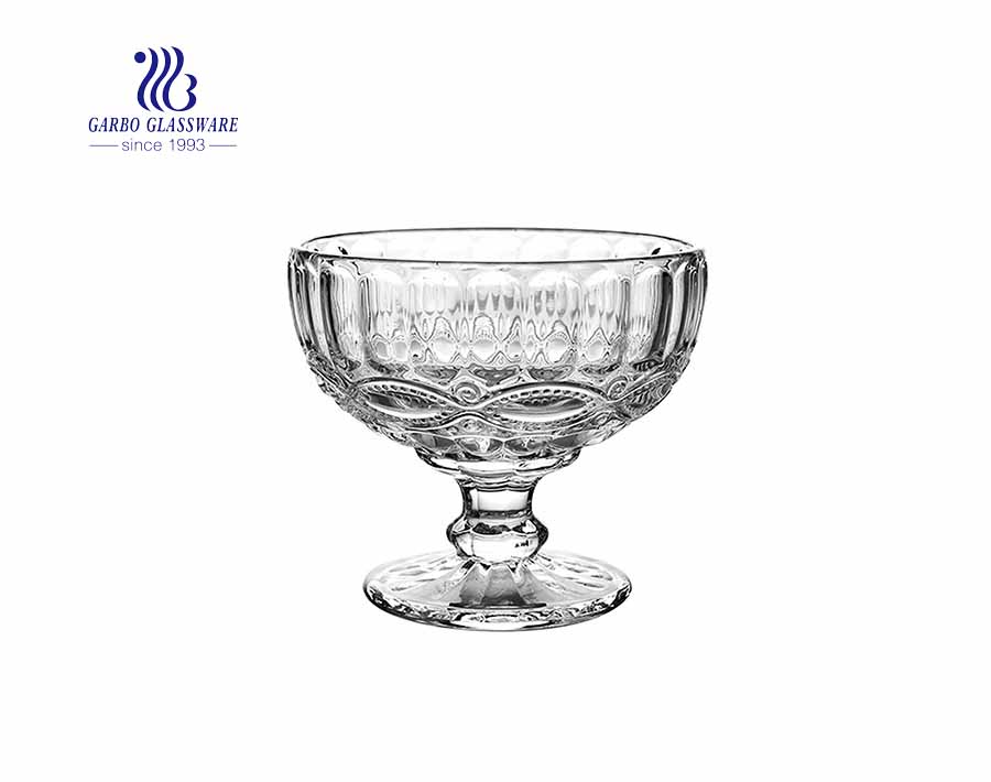 Clear Transparent ice cream cup 3.5 ounce lead free glass bowl with wholesale price 