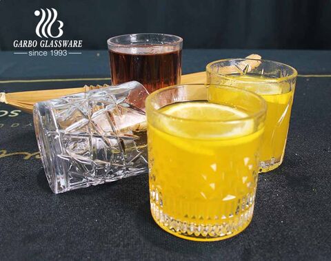 2020 exklusive neue Designs 8 Unzen Glasbecher für Whisky-Saft-Getränke