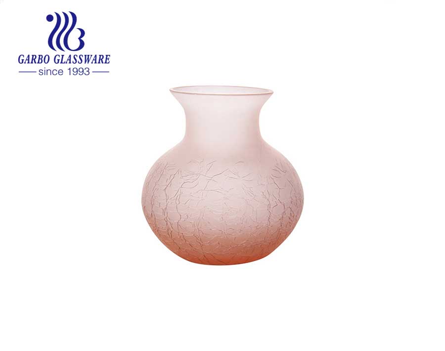 5.5 Zoll Höhe Blau und Weiß Tischplatte Glas Blumenvase Dekorative Flasche einfachen Stil Home Use Blumen Glashalter