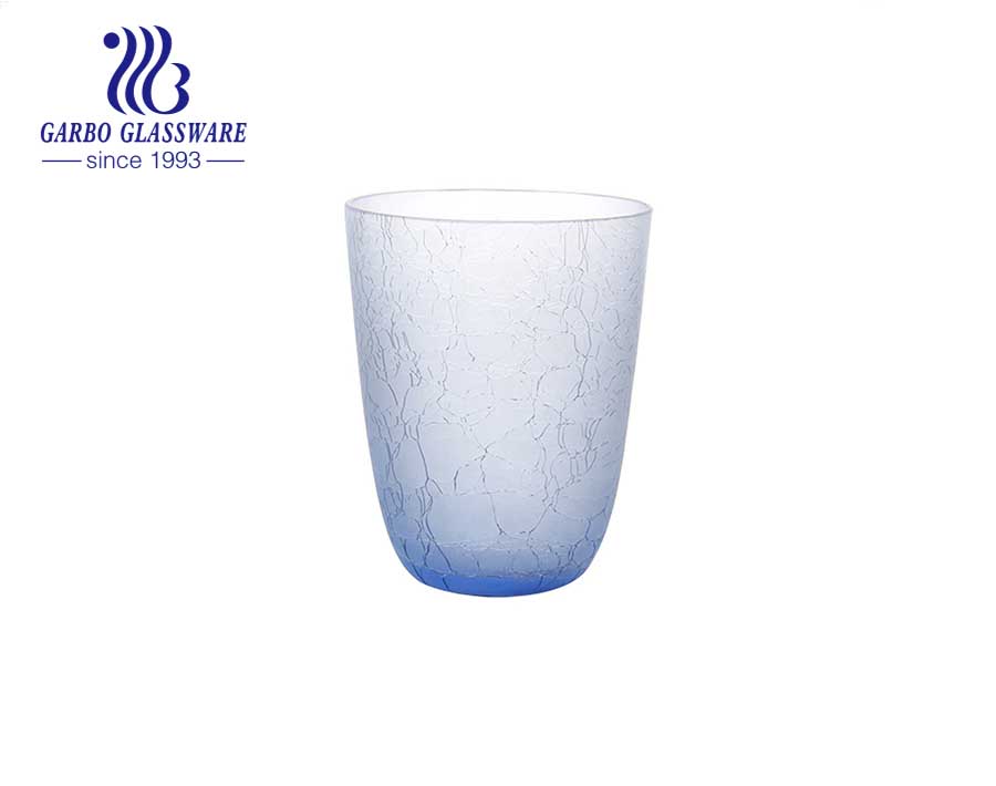 5.5 بوصة ارتفاع أزرق وأبيض منضدية زجاجية على شكل زهرة زهرية للزينة زجاجة بسيطة للاستخدام المنزلي حامل زجاج على شكل زهرة