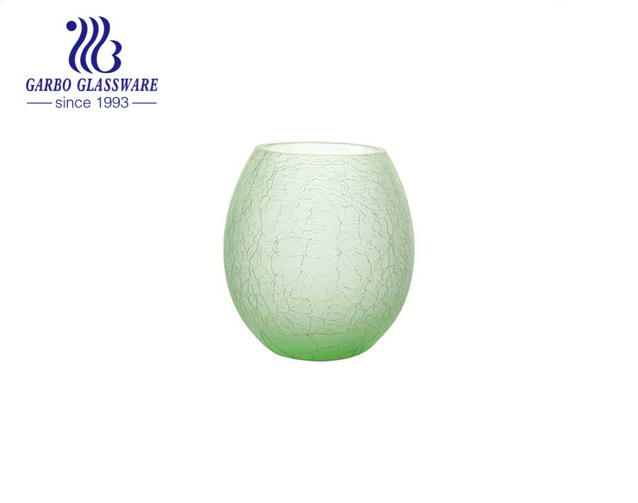 Blue Egg shape Special Tabletop Glass Vase Flower glass holder wedding party use 