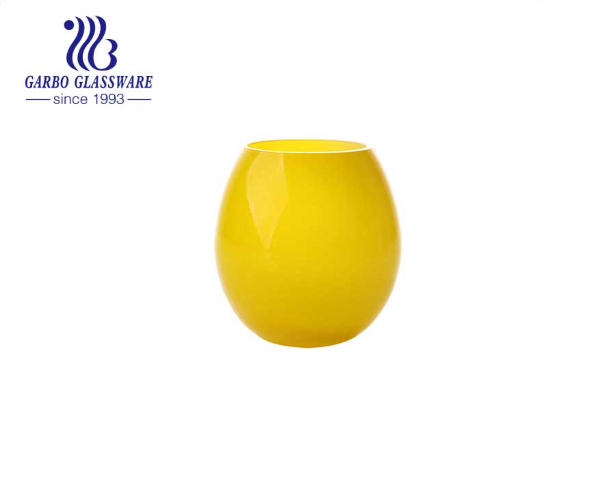 Blue Egg shape Special Tabletop Glass Vase Flower glass holder wedding party use 