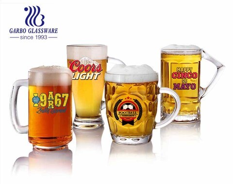 Personalized beer mugs large custom decals beer glasses for home bar as gifts