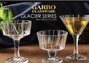 New Arrival  Garbo Unique Design Glacier Series Glass tableware 