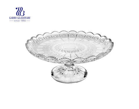 12.4-inch high-end simple design glass fruit salad dessert plates for tabletop using