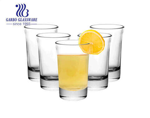 Amazon hot selling shot glass custom colors and logos vodka spirit glasses 