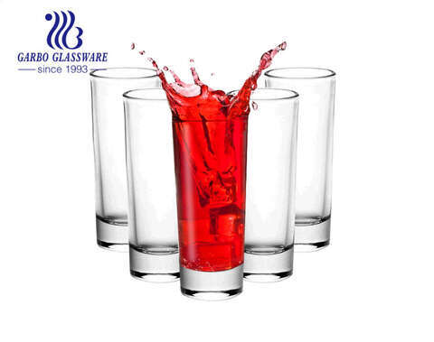 Amazon hot selling shot glass custom colors and logos vodka spirit glasses 