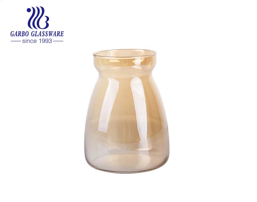 Trompete Blumenmund Design Lila Hochzeit Verwenden Sie Tischglas Vase Blumenhalter