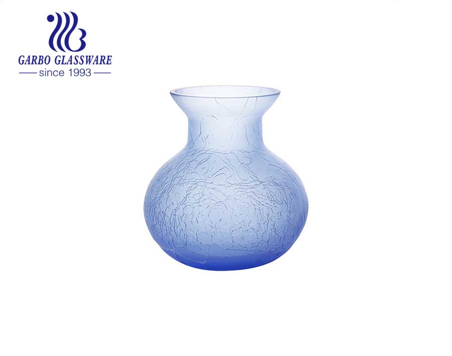 Ausgefallene handgefertigte Glasvase Grüne Blumenvase 4 Zoll Höhe dekorative Tischvase