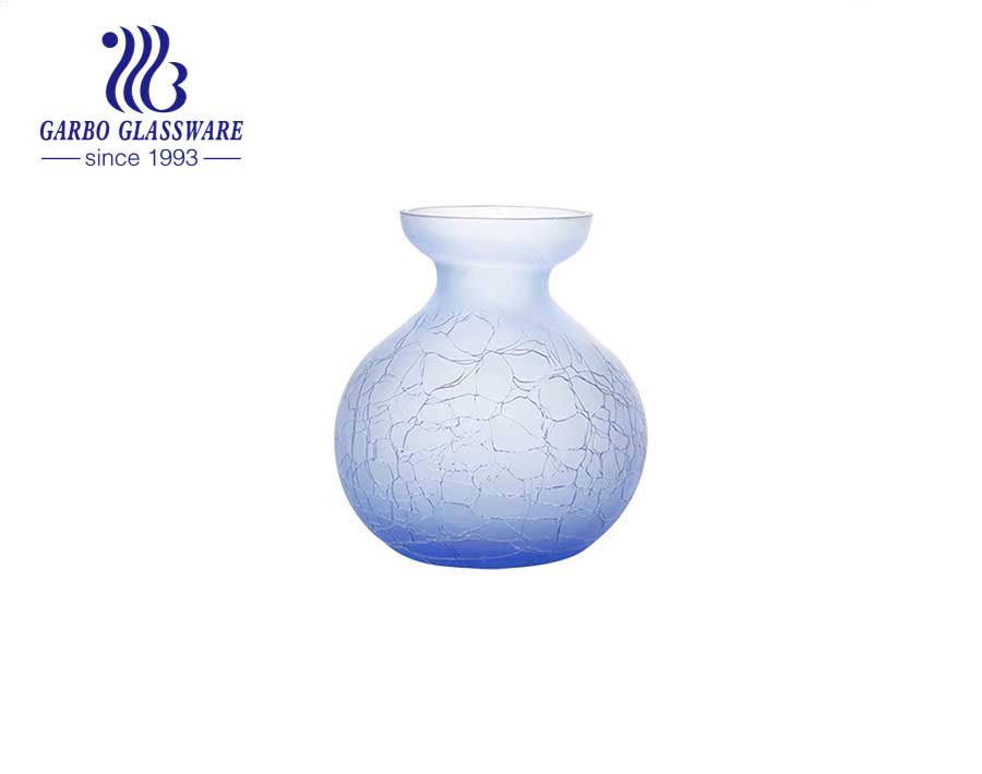 Ausgefallene handgefertigte Glasvase Grüne Blumenvase 4 Zoll Höhe dekorative Tischvase