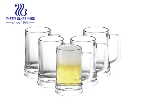 14oz Glass Mugs With Handle Large Beer Glasses Set Beer Cups Pub Drinking Mugs Stein For Bar Alcohol Beverages 