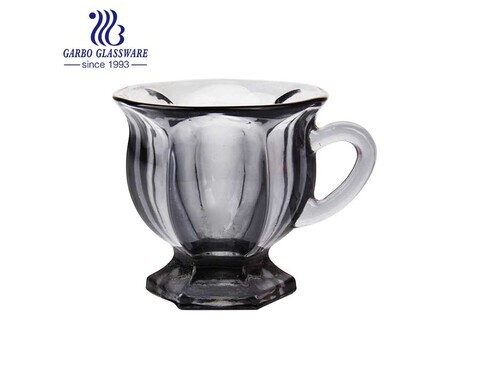 wholesale 3oz high quality solid color glass tea mug for restaurant and home using 