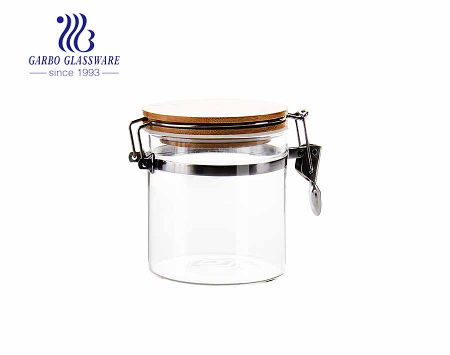 Large Glass Jar Food Storage Container with Airtight Lid Cookie Storage  Canister