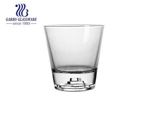 In stock creative iceberg and volcano design bottom glass tumbler