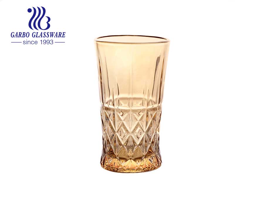 DIAMOND brand in stock ion electroplated engraved glass cups