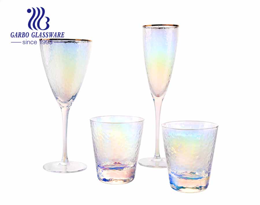 Copa de vino respetuosa del medio ambiente del vendedor superior colorido del Amazonas 9oz para casarse las copas de cristal decorativas