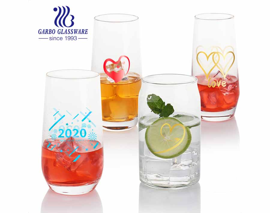 Machine blown can shape beer glass tumblers glass barware for beverage