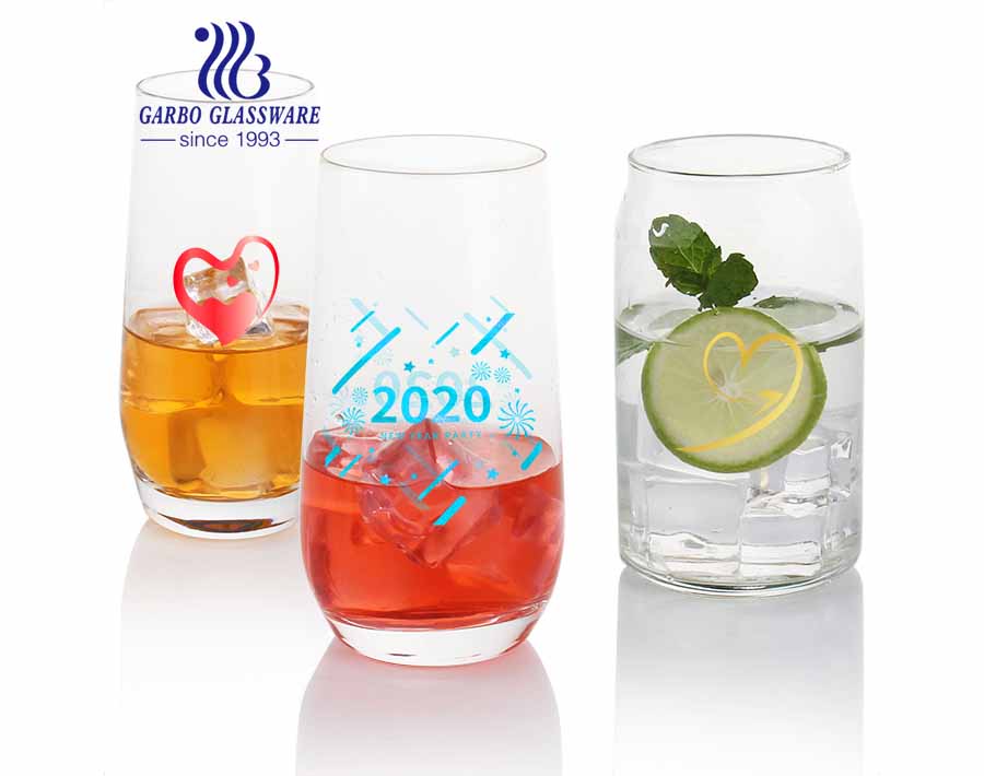 Machine blown can shape beer glass tumblers glass barware for beverage