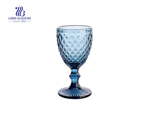 Coupe en verre à pied nouveau design crème glacée 9 oz violet bol en verre solide gobelet en verre tasse à vin