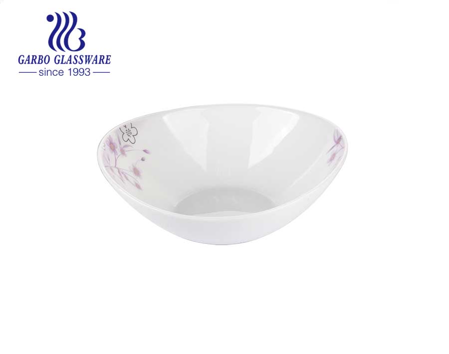 Easy clean 10 inch white opal glass bowls for storage,mixing,serving,freezer & microwave safe