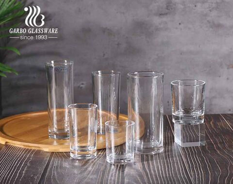 Standard 5oz - 15oz Highball Glasbecher runde Form zylindrische Tassen