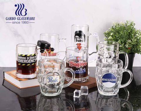 258ml custom beer glasses 9oz personalized beer mugs with printing logos 