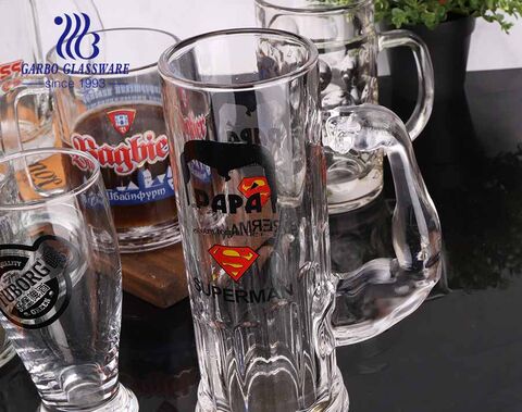 258ml custom beer glasses 9oz personalized beer mugs with printing logos 