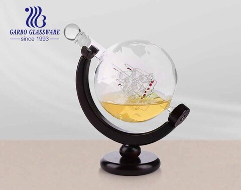 Amazon Global Design Whiskey Wine Decanter Set Crystal Globe Wine Decanter