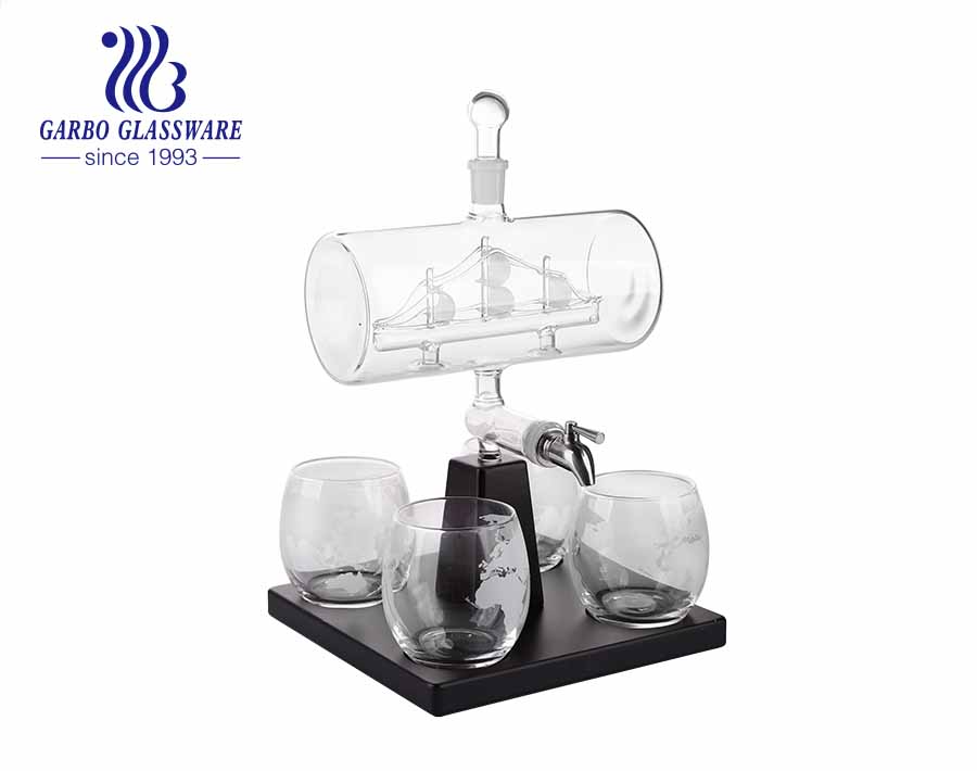 Crytal Sailboat Weindekanter Amazon Global Decanter Set mit Wasserhahn