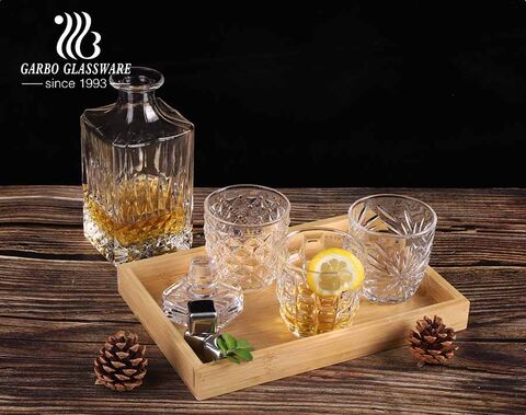Tasse en verre à thé de jus de whisky gravé en forme d'oeuf de 8 oz avec des conceptions privées de verrerie Garbo