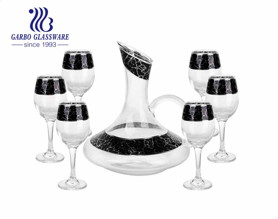 Garbo Decal European Retro Style Decanter Crystal Red Wine Decanter Set