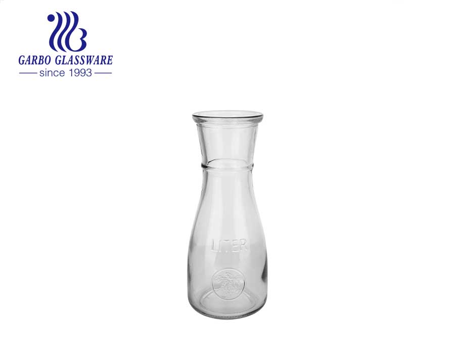 Glasflasche Klare transparente 27 Unzen Wasserflasche Saft Aufbewahrungshalter Glasbierflasche mit Verschlussdeckel