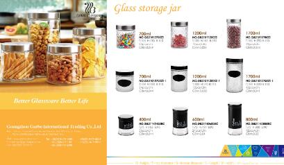 9 items hot sale glass storage jars for kitchenware using with high quality 