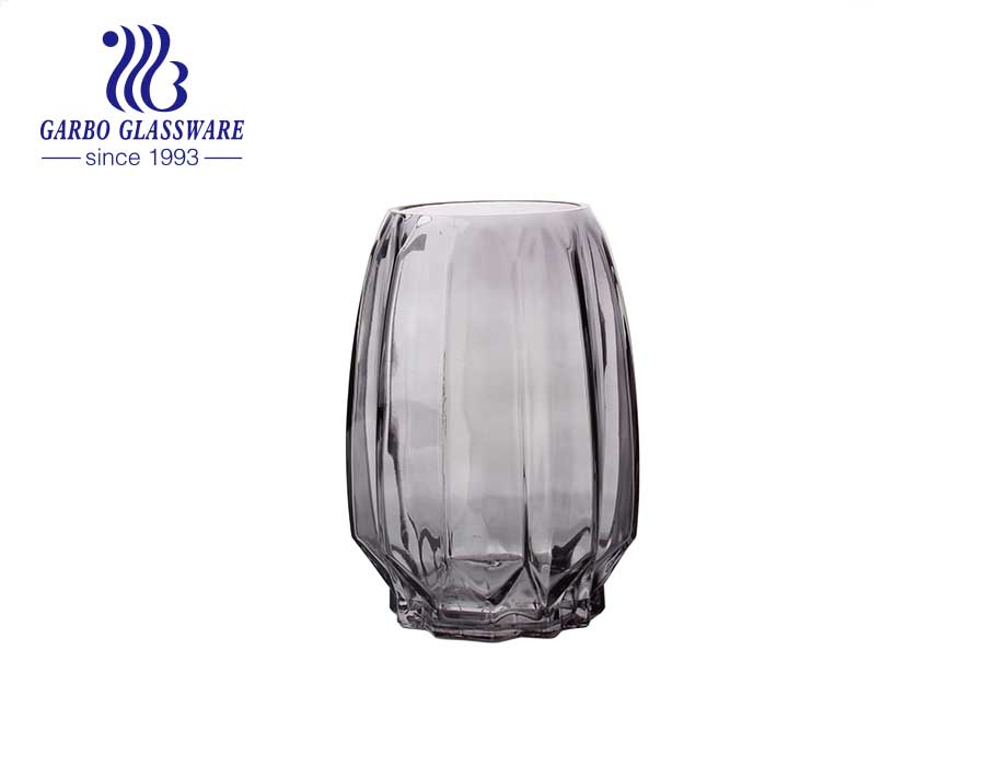  Vintage Amber Glass flower holder glass vase  Tabletop Fashion 9.5 Inch Height  Ideal home decoration Wedding Use Glass bottle 