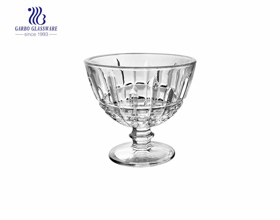 Novo Design Copo de Sorvete Trifle Glass Sorvete Tigela de sobremesa de 9 oz Copos de refrigerante para bebidas geladas