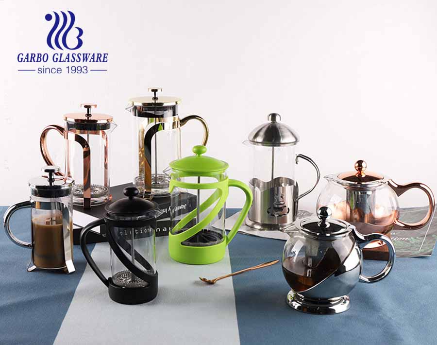 304 Langlebige Edelstahl-Kaffeepresse 4 Filter French Press Kaffeemaschine