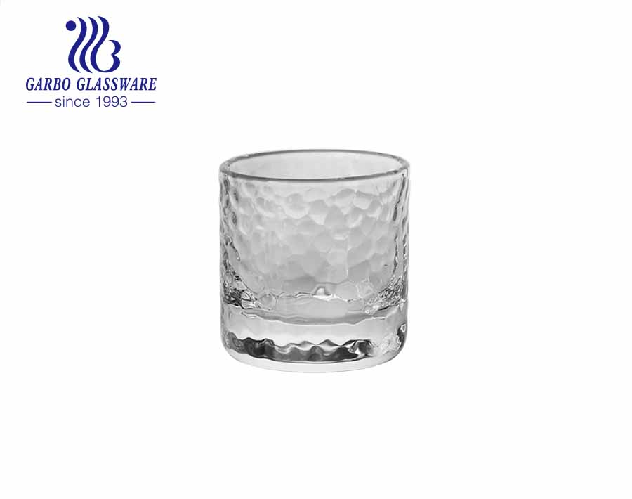 4 أوقية من الزجاج الشفاف مع أكواب زجاجية ثقيلة مصنوعة يدويًا تقبل تخصيص الألوان