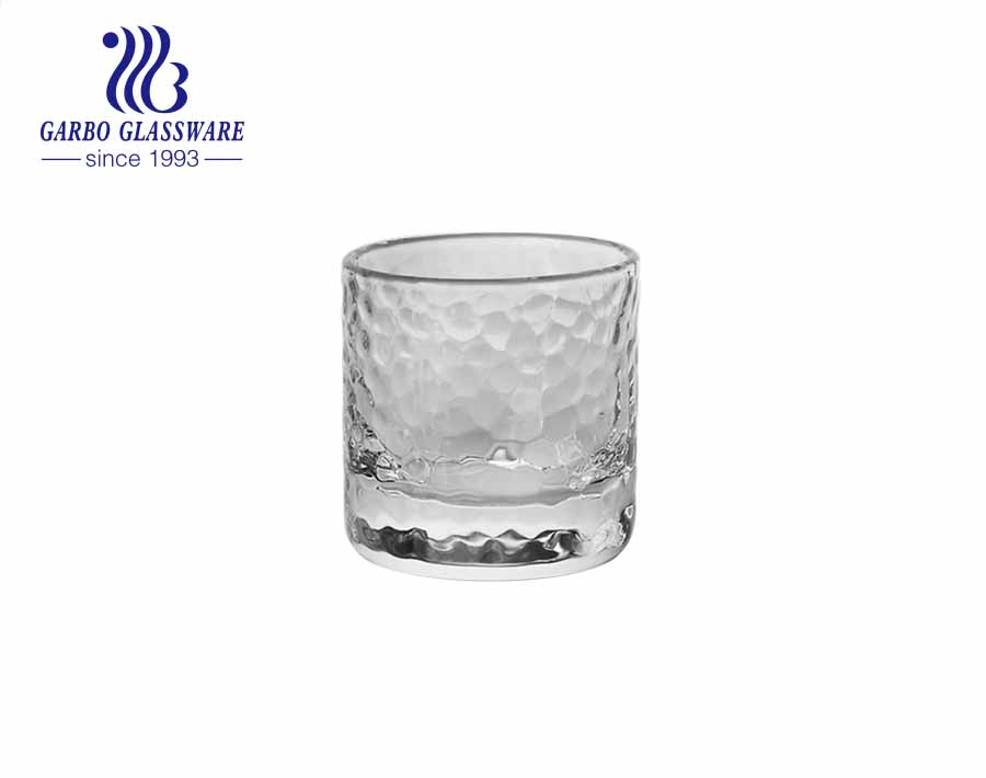 70ml handgemachte Schnapsgläser Hammermuster Glasbecher für Drink Spirits Wodka Pub