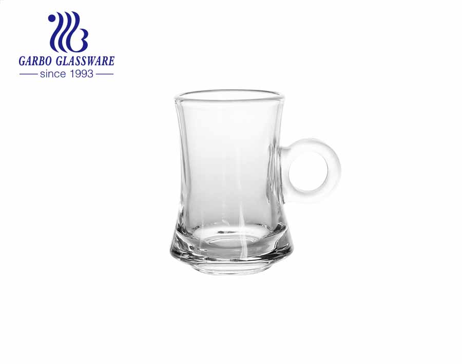 4oz Garbo neues Design türkischen Stil Glas Teebecher einzigartige Glasbecher mit Griff