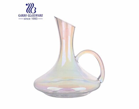 Wholesale Carafe Hand Made Ion Plating Decanter Multicolor Customized Wine Decanter