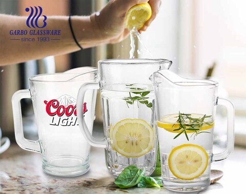 Nước nóng / lạnh Carafe Trà đá Bình thủy tinh Bình đựng nước trái cây Đồ uống có tay cầm