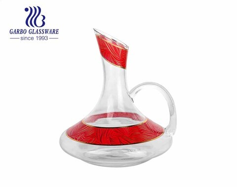 Decanter in vetro per vino rosso soffiato a mano con caraffa in cristallo premium