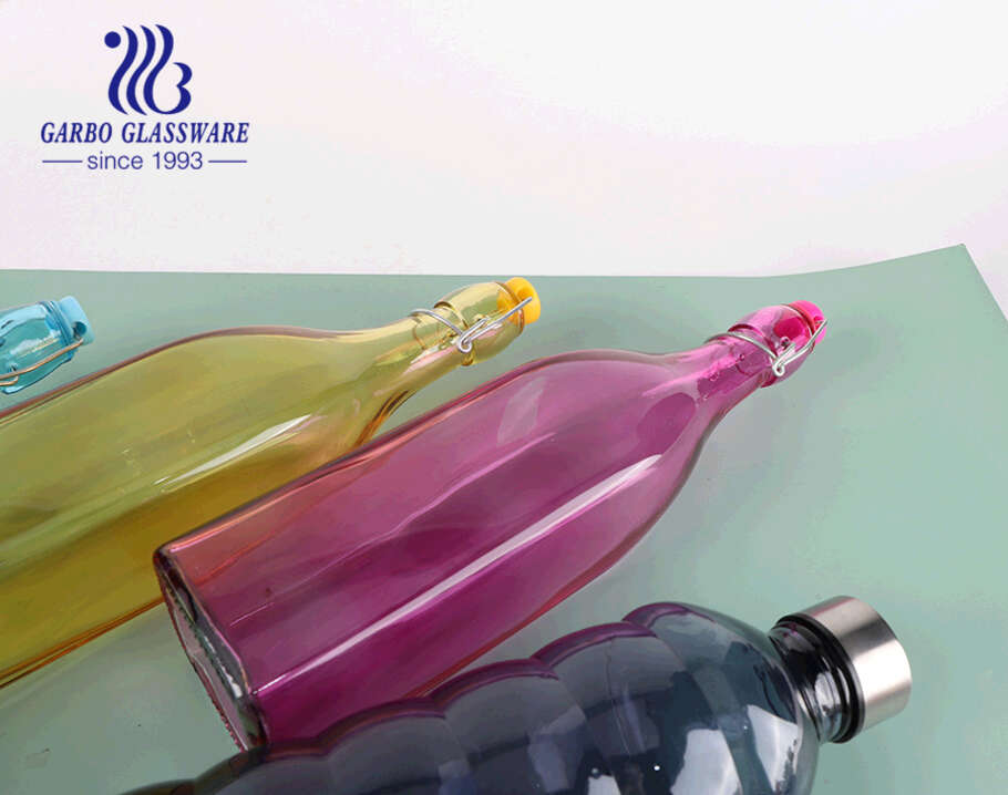 Colorful 500ml creactive water glass bottle juice beverage outdoolead free r sporty bottle  