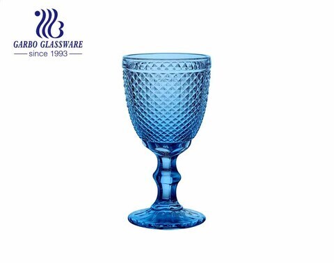 Bohemia grabó Stemware de la categoría alimenticia del color del espray de la taza de cristal de agua del cáliz