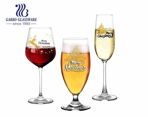 Bleifreies Kristallglas-Stielglas mit großer Kapazität für Bier-Champagner
