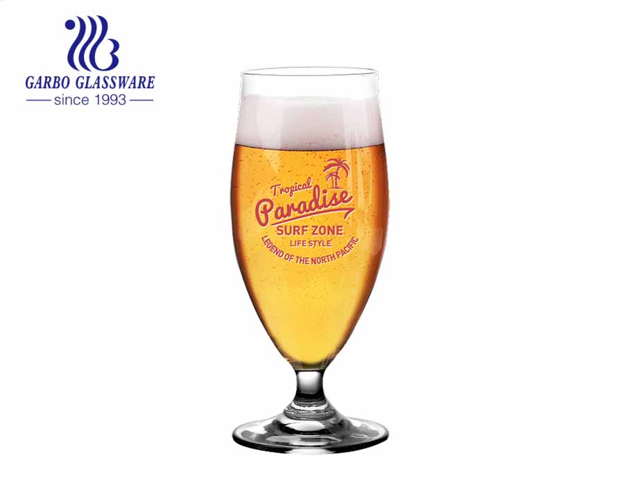 Verre à bière de grande capacité Coupe en verre de cristal sans plomb pour le champagne de bière