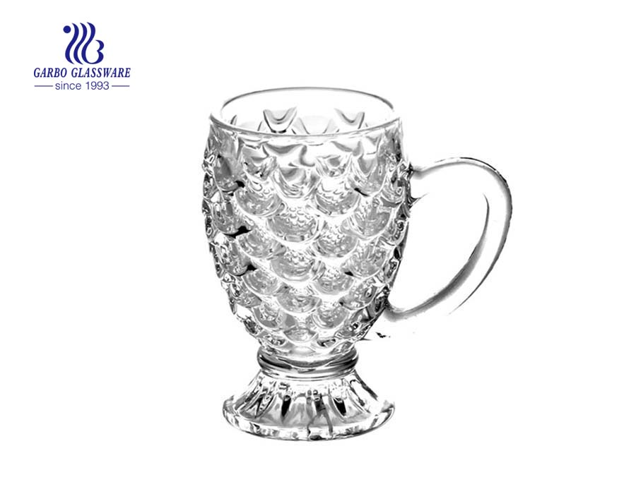 170ml gravierte Designs Glasbecher mit Standglasbechern für Tee Kaffee